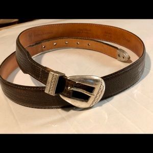 Martin Dingman Brown Men’s Calfskin Belt Size 36